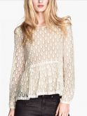Lindo top peplum de renda da marca H&M